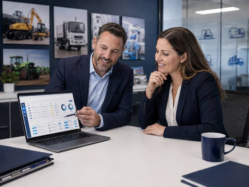 Equipment finance lender managing commercial debt portfolio recovery